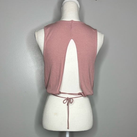Intimately Free People Open Back Tie Waist Cropped Top - Picture 3 of 6